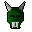 Green h'ween mask