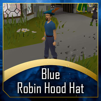 Blue Robin hood hat